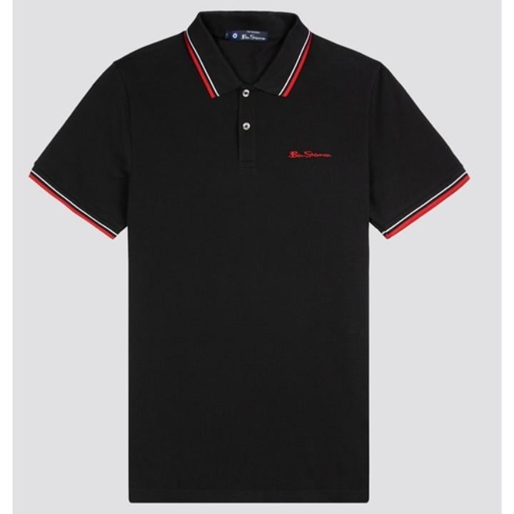 BEN SHERMAN SIGNATURE POLO BLACK