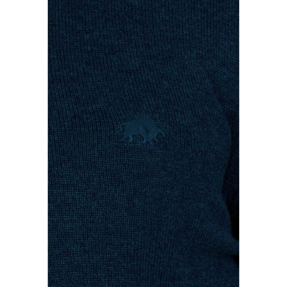 RAGING BULL KNITWEAR COTTON CASHMERE QUARTER ZIP FUNNEL NECK SWEATER