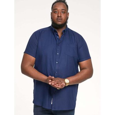 D555 James Oxford Short Sleeve Shirt Navy