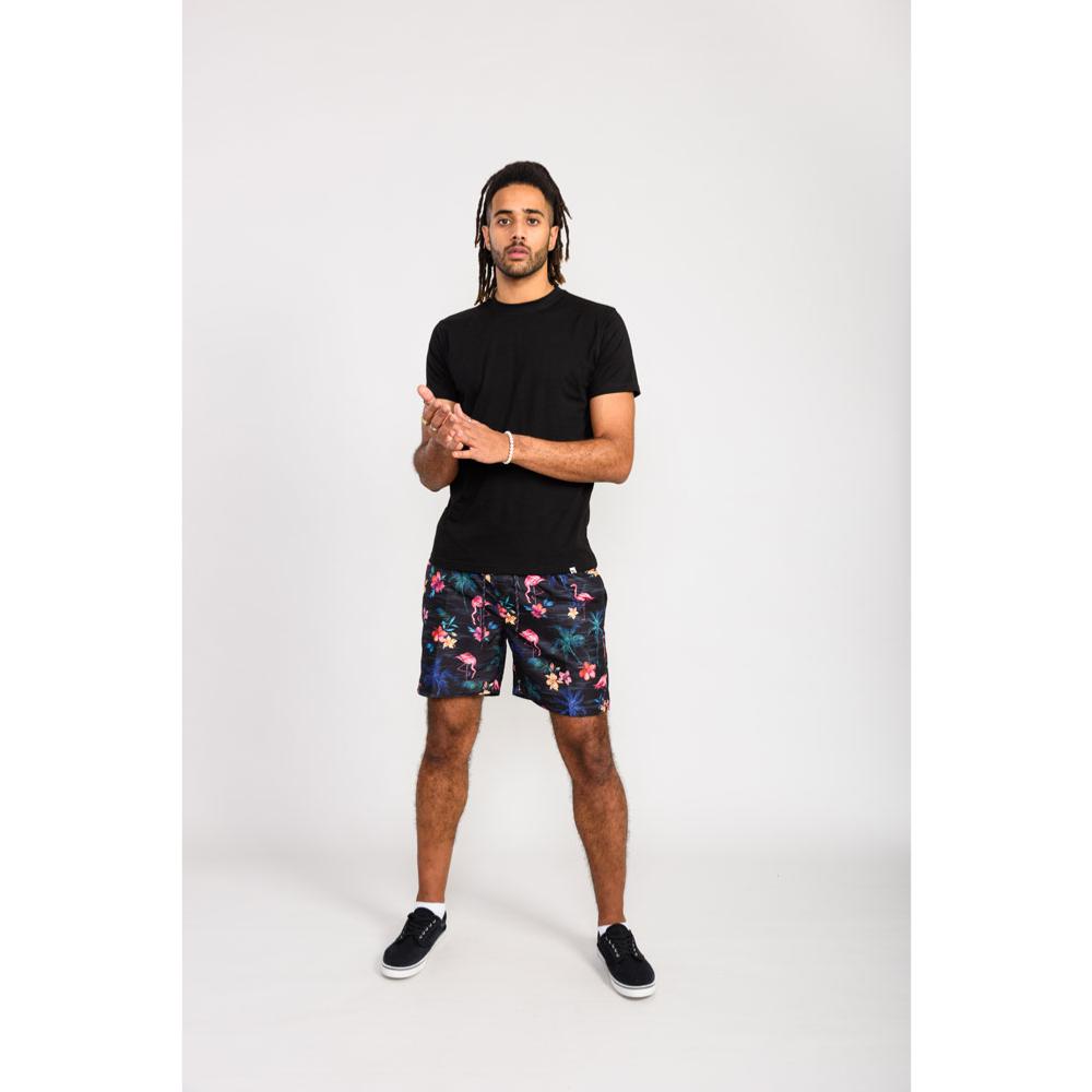 D555 CAMPTON FLAMINGO TROPICAL PRINT POOL SHORTS