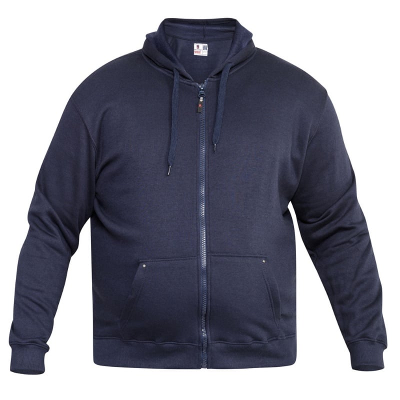 D555 ROCKFORD CANTOR KING SIZE FULL ZIP HOODED SWEATSHIRT NAVY