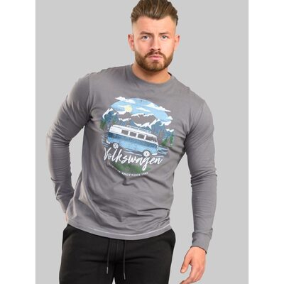D555 MISTERTON OFFICIAL LICENSED VW CAMPERVAN LONG SLEEVE TEE