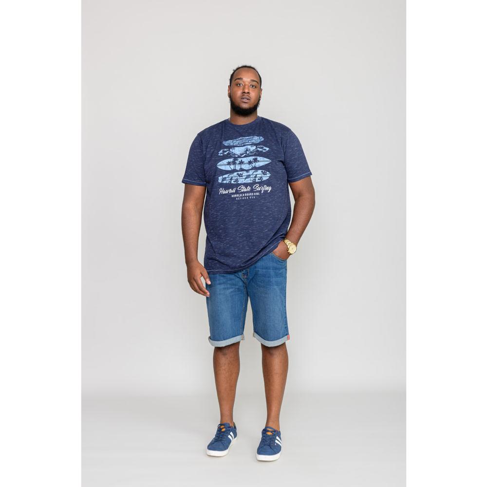 D555 FOLKINGTON HAWAII SURF PRINT TEE NAVY RENO
