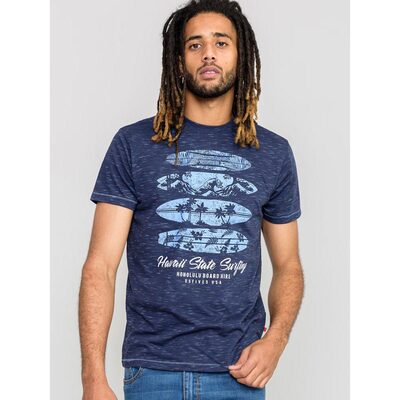 D555 FOLKINGTON HAWAII SURF PRINT TEE NAVY RENO