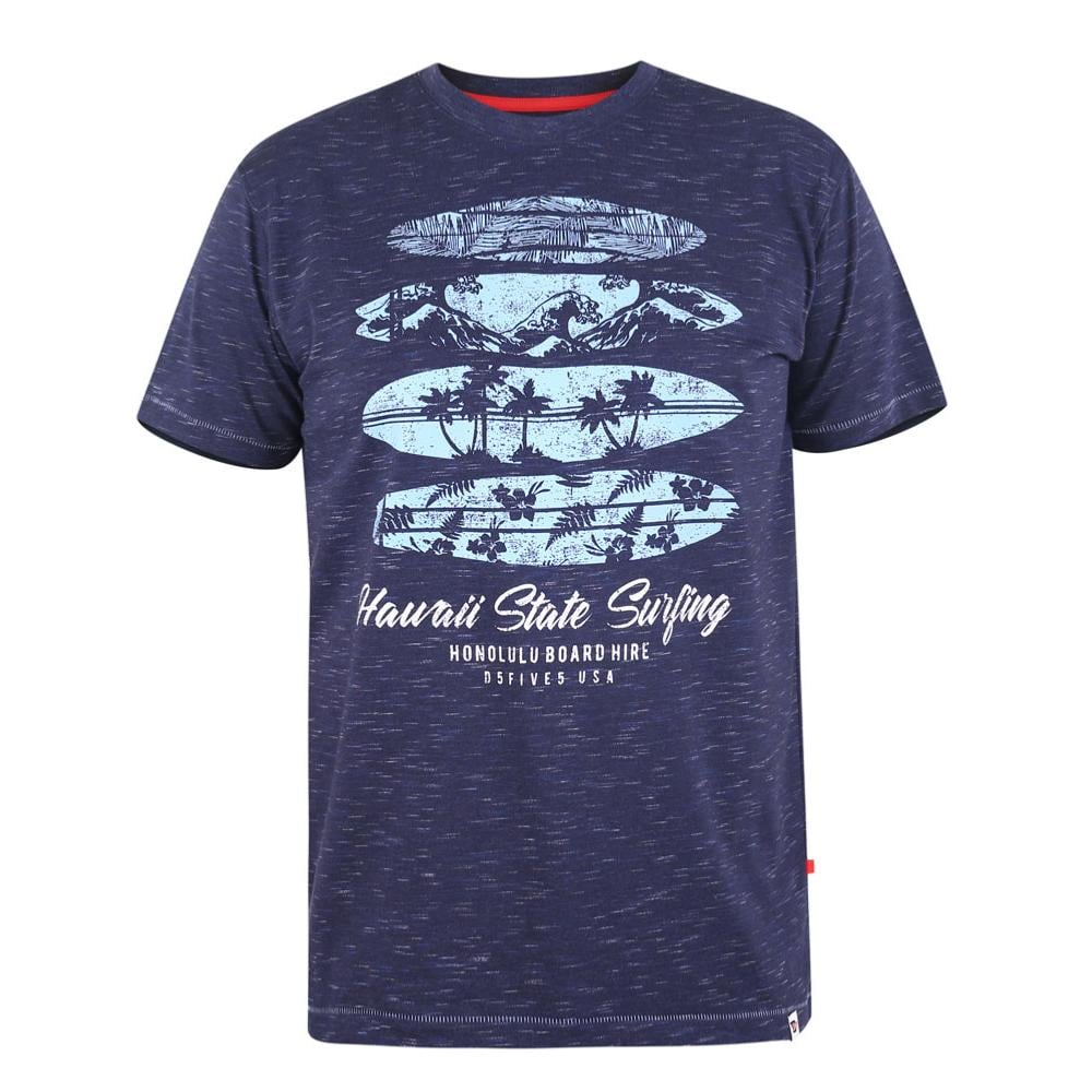 D555 FOLKINGTON HAWAII SURF PRINT TEE NAVY RENO