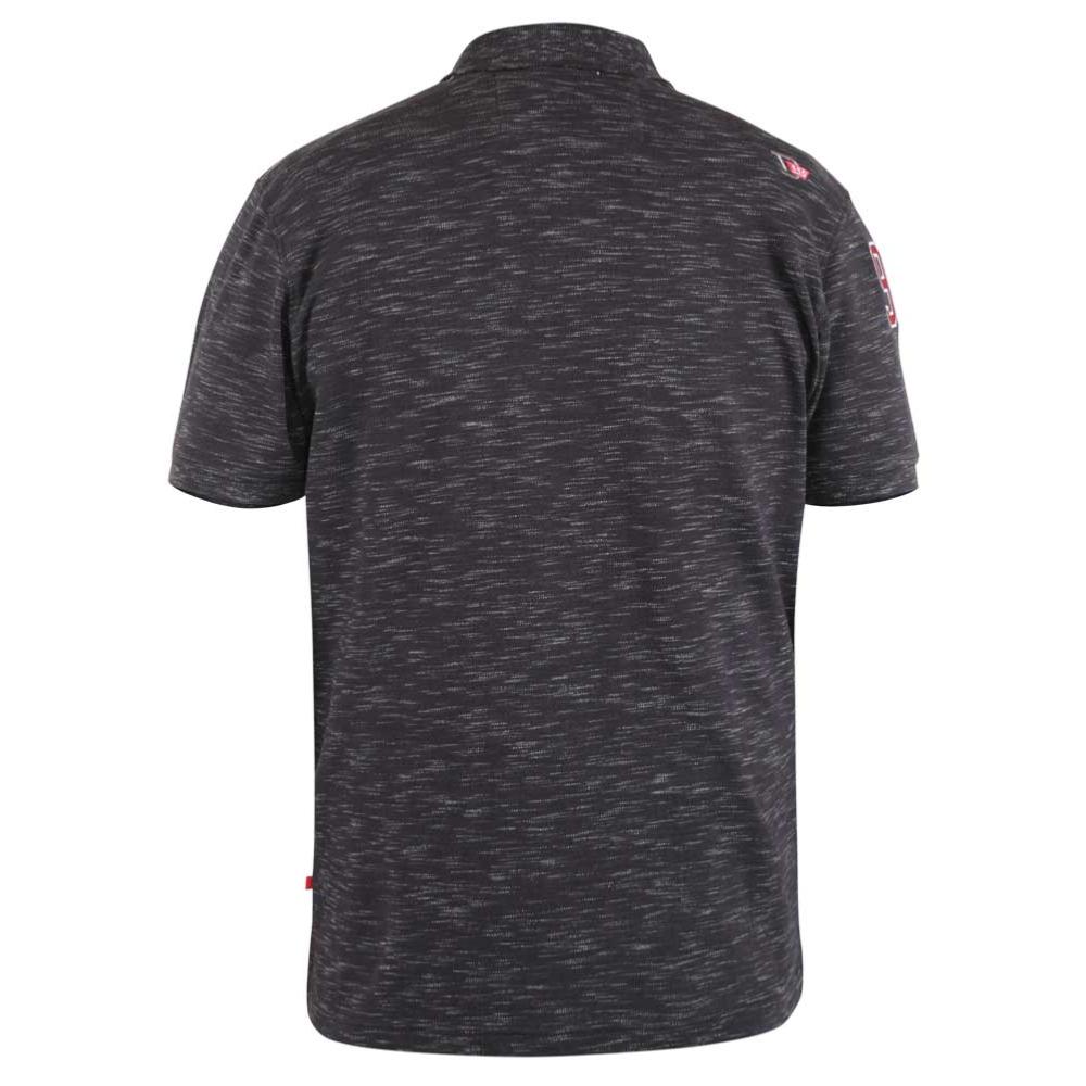 D555 CLAWTON BROOKLYN ATHLETICS RENO POLO WITH CHEST AND SLEEVE EMBRIODERY CHARCOAL - 7XL CLEARANCE