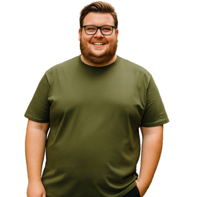 Espionage Big Mans Cotton Tee Sage Green T015