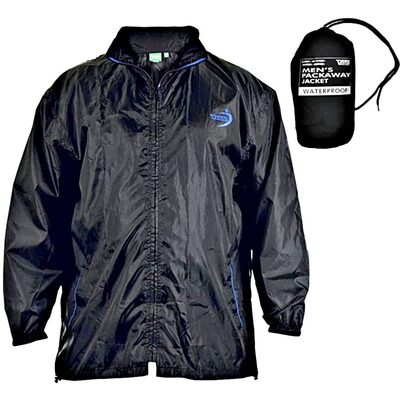 D555 ZAC KING SIZE PACKAWAY WATERPROOF BREATHABLE JACKET BLACK