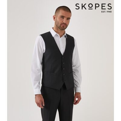 SALE - SKOPES ROMULUS LYFCYCLE SUIT RANGE WAISTCOAT BLACK