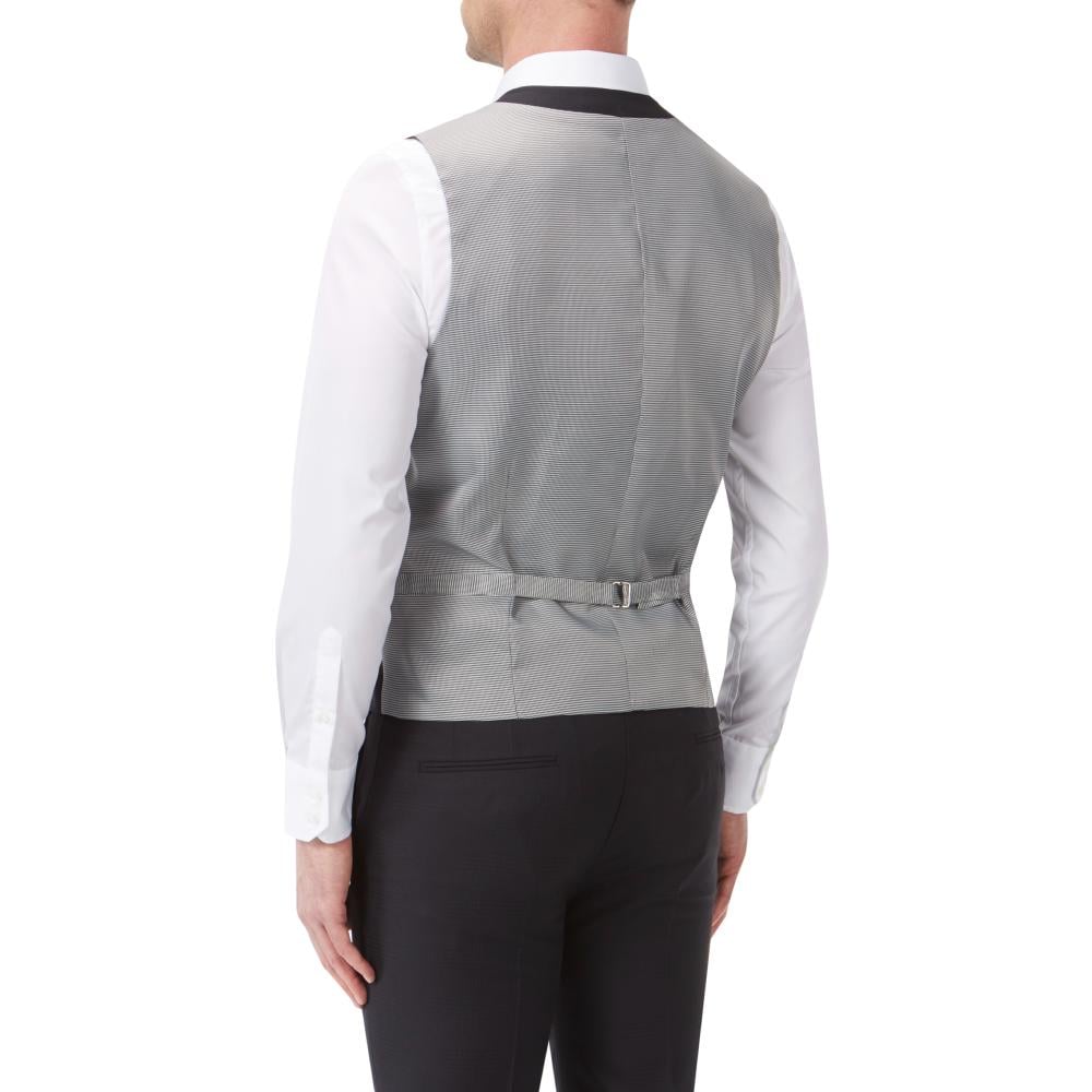 SKOPES NEWMAN EVENING DRESS WAISTCOAT BLACK SHADOW CHECK