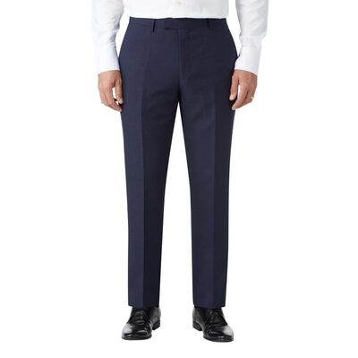 SKOPES HARCOURT TEXTURED TWEED EFFECT TROUSERS NAVY