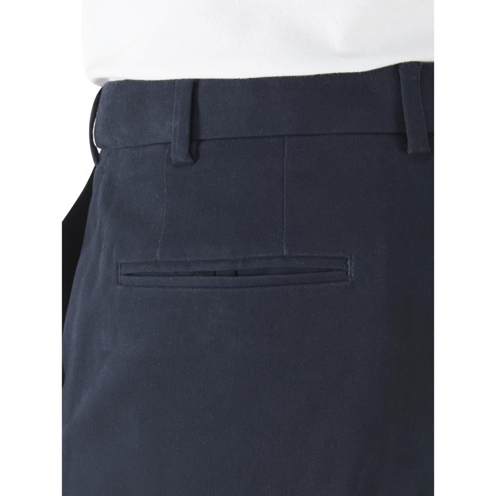 SKOPES Mens Big Peach Cotton Chino Shorts with Comfort Stretch Waist Navy