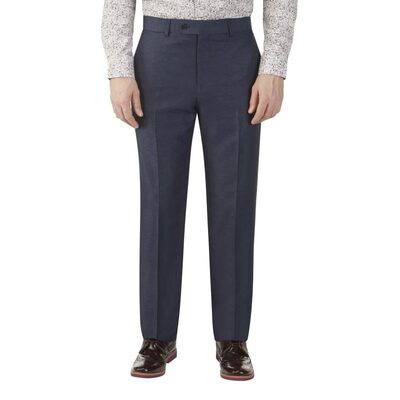 SKOPES CARLO LINEN BLEND TROUSERS NAVY