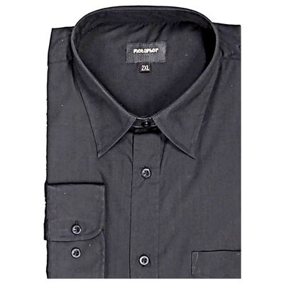 METAPHOR LONG SLEEVE PLAIN SHIRT BLACK