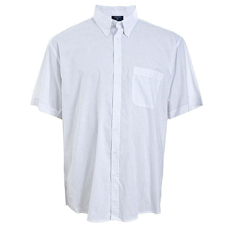 ESPIONAGE SHORT SLEEVE PLAIN COLLAR SHIRT WHITE SH147