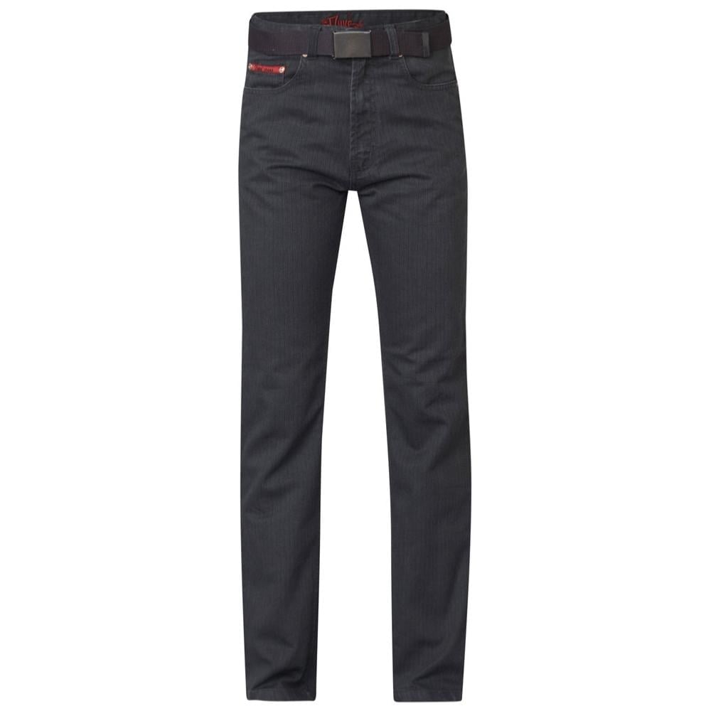 DUKE OF LONDON CANARY WASHED BEDFORD CORD JEANS CHARCOAL GREY