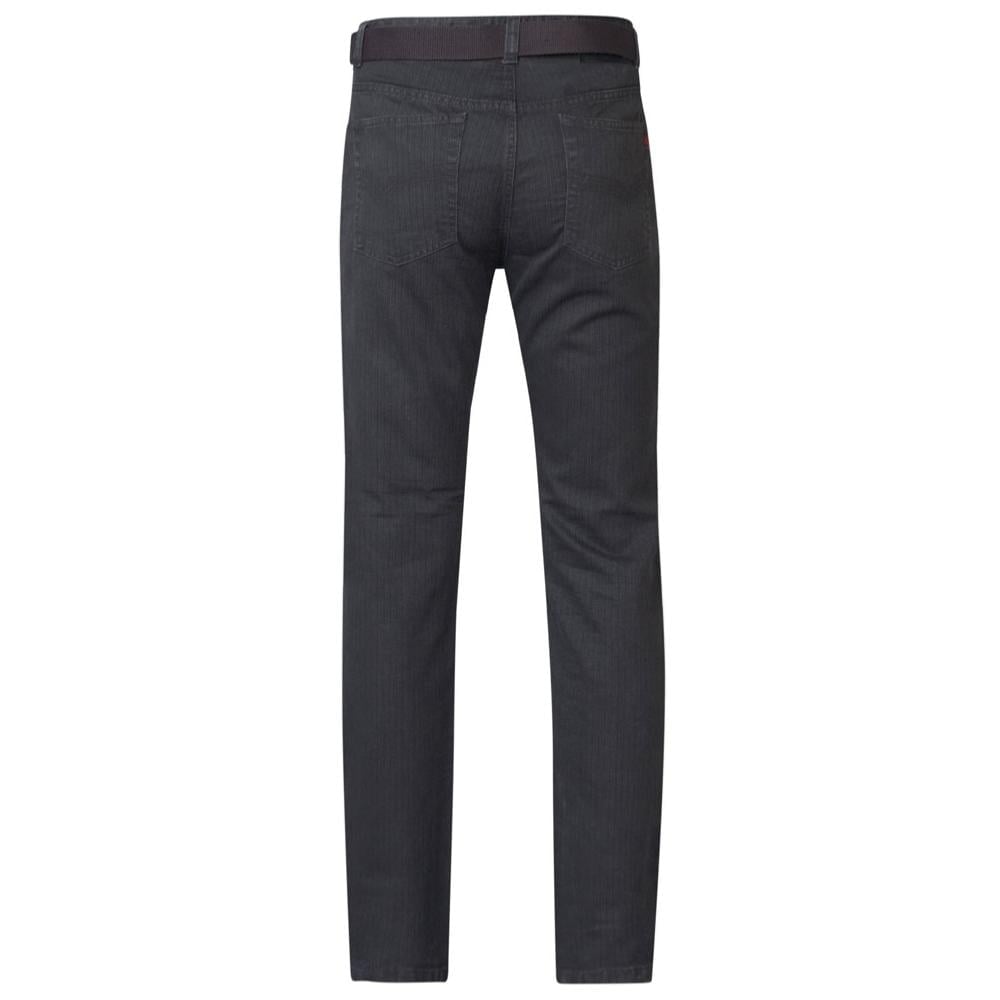 DUKE OF LONDON CANARY WASHED BEDFORD CORD JEANS CHARCOAL GREY