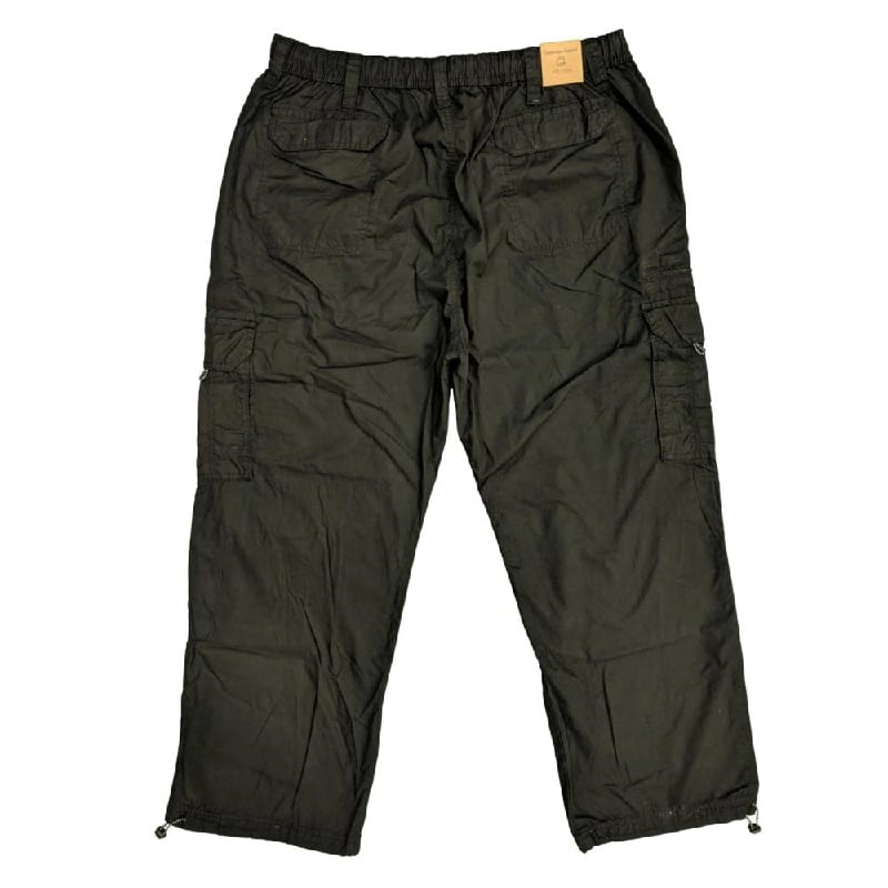 ESPIONAGE ACTIVE OUTDOOR LIGHTWEIGHT LEISURE CARGO TROUSERS BLACK