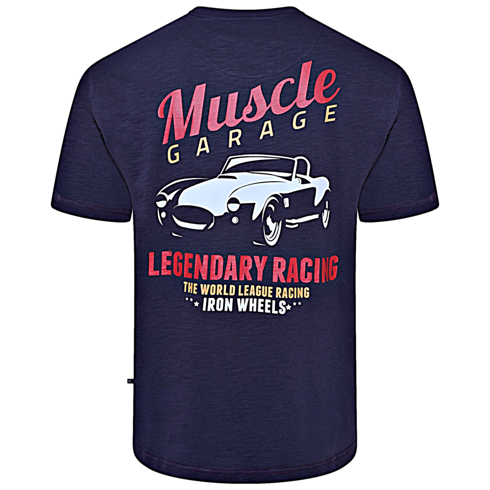 KAM LEGENDARY RACING SLUB COTTON TEE NAVY 2XL