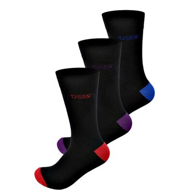 D555 PHOENIX 3 PACK KING SIZE COTTON RICH LUXURY PATTERNED SOCKS
