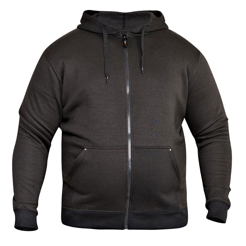 D555 ROCKFORD CANTOR KING SIZE FULL ZIP HOODED SWEATSHIRT BLACK