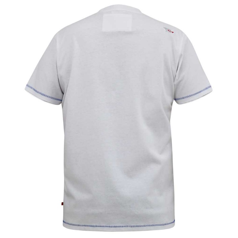 D555 Bridgford Surf Board Print Big Tee White