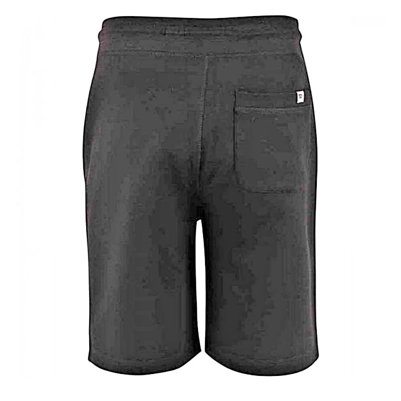 D555 BARNSTAPLE ELASTICATED WAIST FLEECE JERSEY JOG SHORTS BLACK
