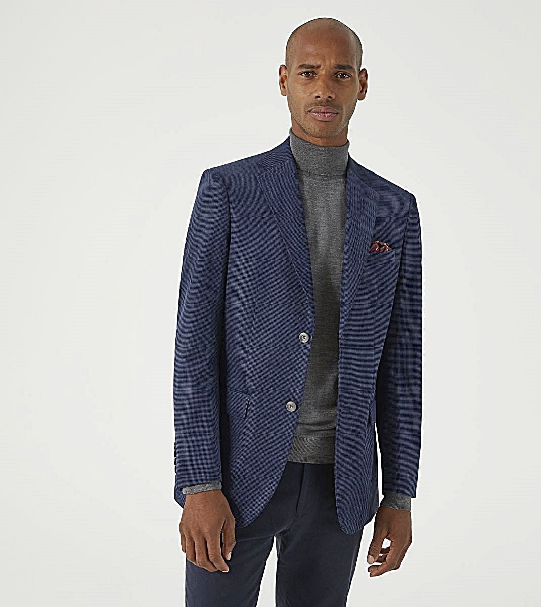 SKOPES HODGKINSON TEXTURED JACKET BLUE