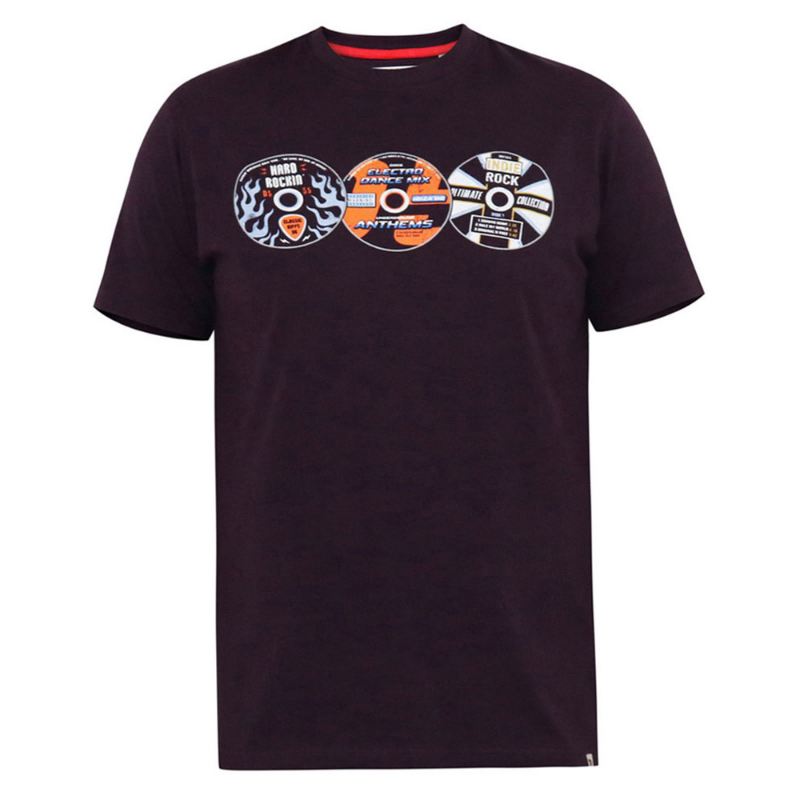D555 GIBBS VINTAGE CDS PRINT CREW NECK TEE SHIRT