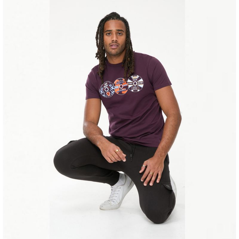 D555 GIBBS VINTAGE CDS PRINT CREW NECK TEE SHIRT
