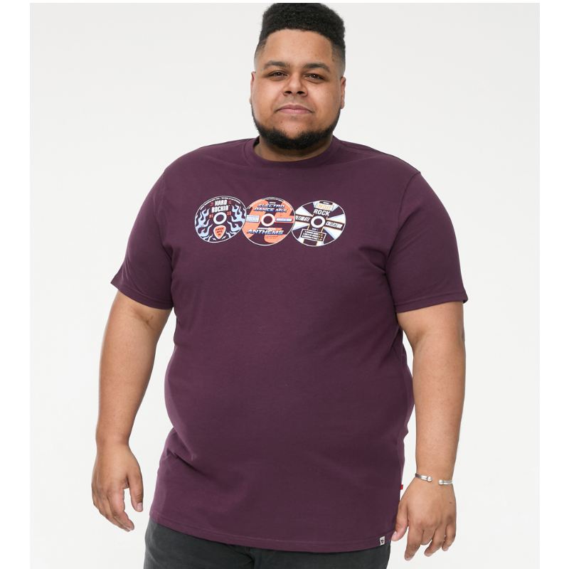 D555 GIBBS VINTAGE CDS PRINT CREW NECK TEE SHIRT