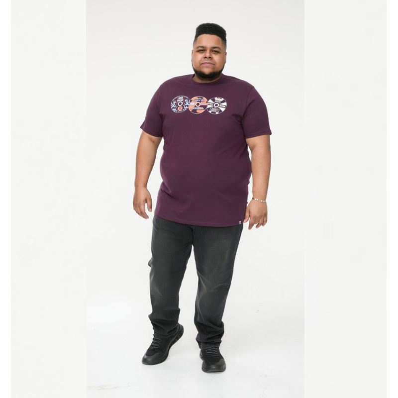 D555 GIBBS VINTAGE CDS PRINT CREW NECK TEE SHIRT