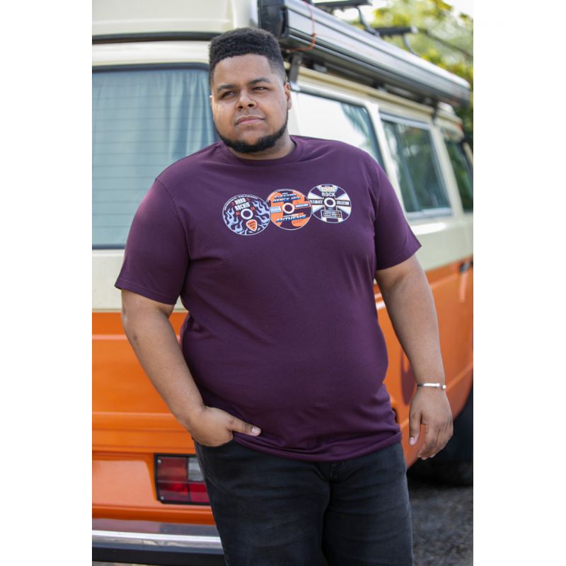 D555 GIBBS VINTAGE CDS PRINT CREW NECK TEE SHIRT
