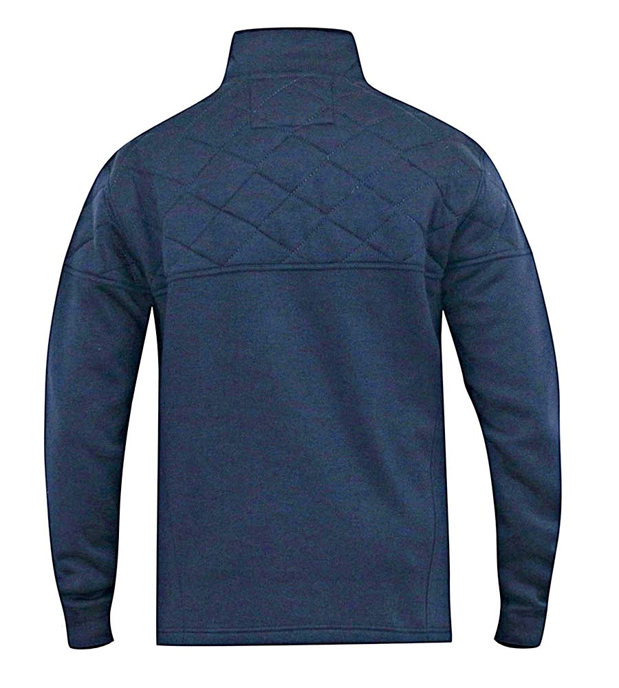 D555 SWANN BIG MENS QUARTER NECK SWEATSHIRT NAVY 6XL