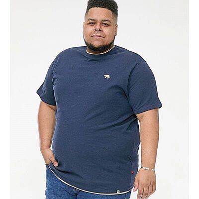 D555 Sandford Waffle Textured Tee Dark Navy