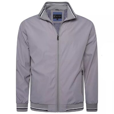 KAM Mans Lightweight Harrington Jacket Silver KBS444