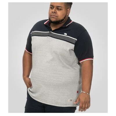 D555 Tipton Men's Stripe Jacquard Polo Shirt