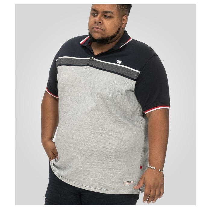 D555 Tipton Men's Stripe Jacquard Polo Shirt