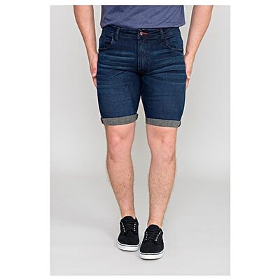 D555 Brentwood Dark Blue Stretch Denim Shorts