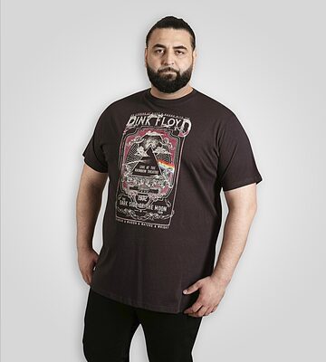 D555 Blackpool Official Pink Floyd Big T-Shirt Washed Black 601813