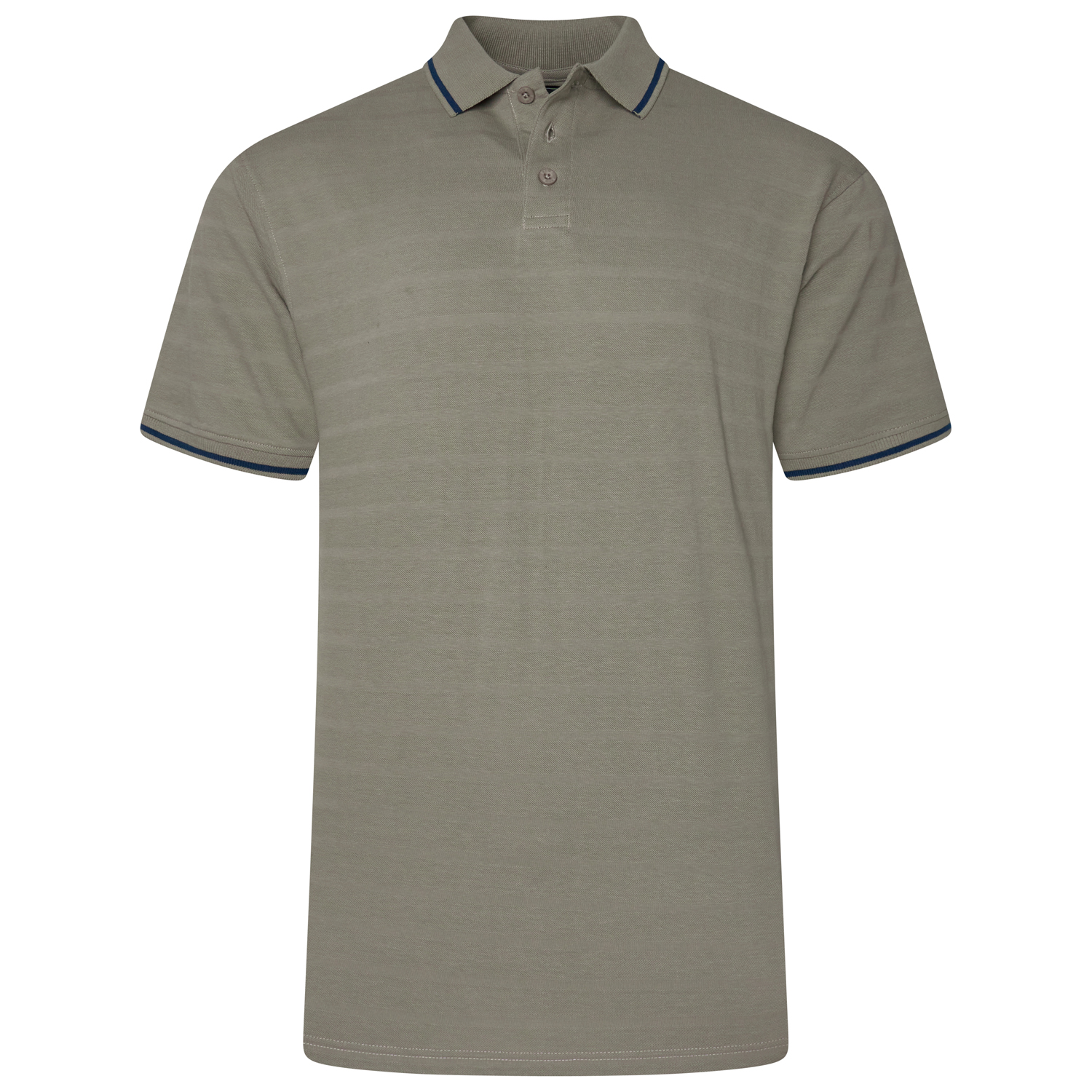 In stock up to 8XL KAM Textured Tipped Collar Polo LAUREL OAK KBS5539