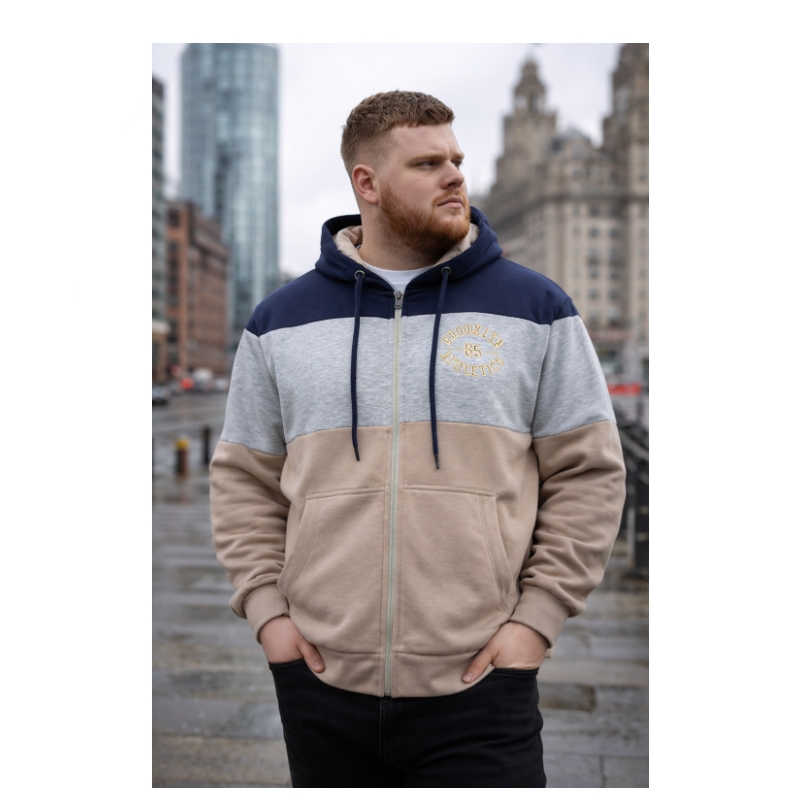 KAM Zip Thru Cut and Sew Brooklyn Hoody KBS7083