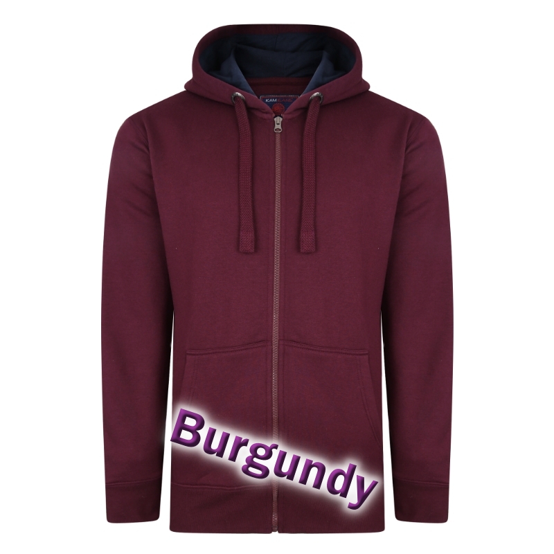 KAM Mens Oversize Poly Cotton Fleece Hoodie KBS503H