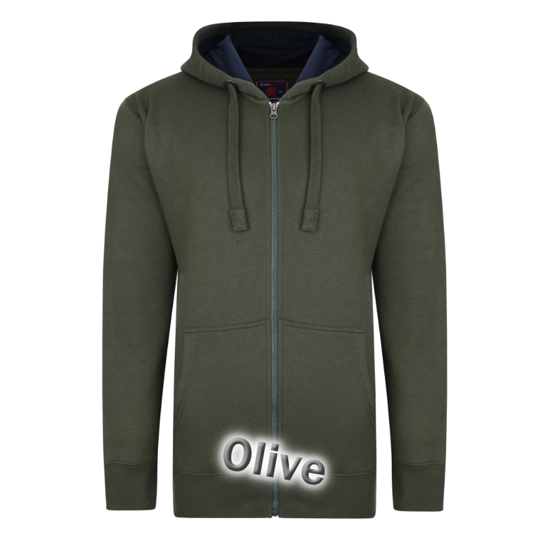KAM Mens Oversize Poly Cotton Fleece Hoodie KBS503H
