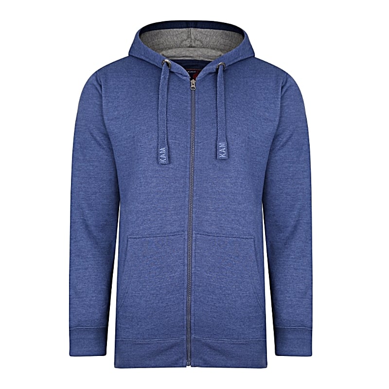 2XL - 8XL £35 KAM Mens Oversize Poly Cotton Fleece Hoodie KBS503H
