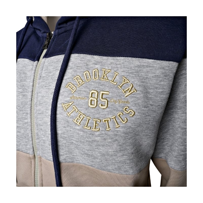 2XL - 8XL £39.50 KAM Zip Thru Cut and Sew Brooklyn Hoody