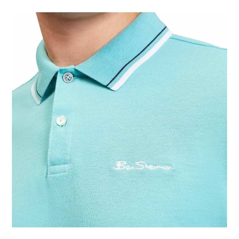 BEN SHERMAN SIGNATURE POLO TURQUOISE