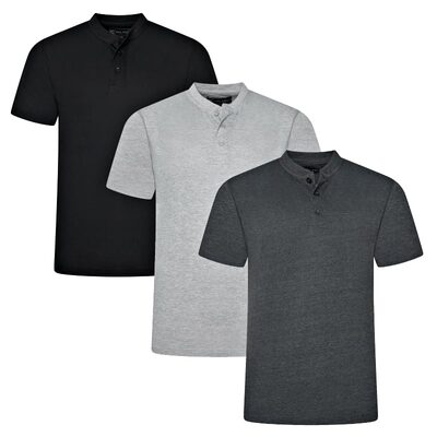 KAM 3 PACK GRANDAD TEE SHIRTS KBS500HV Big Sizes up to 8XL