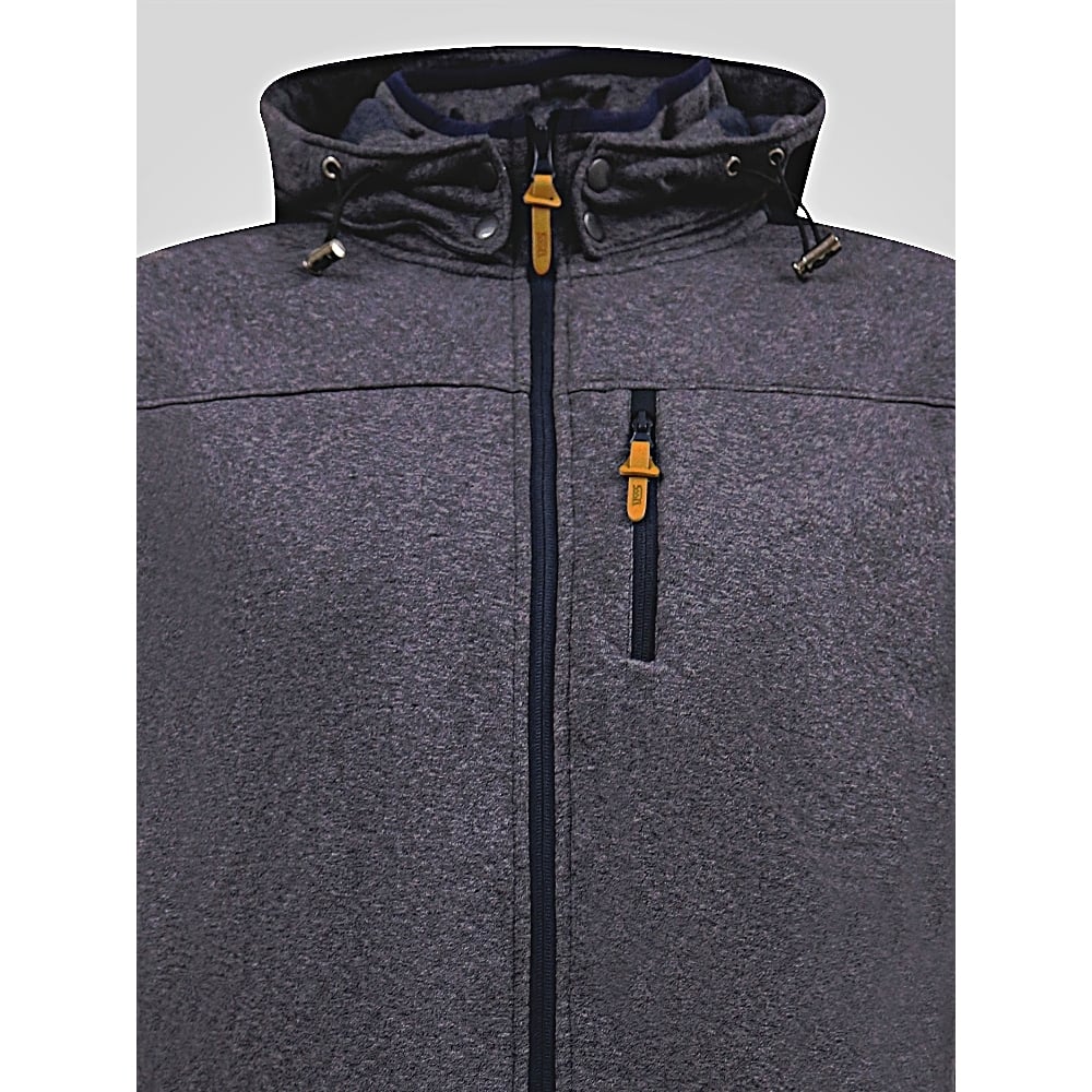 D555 Big Mens Bonded Fleece Hoodie with Detachable Hood CONRAD 642003