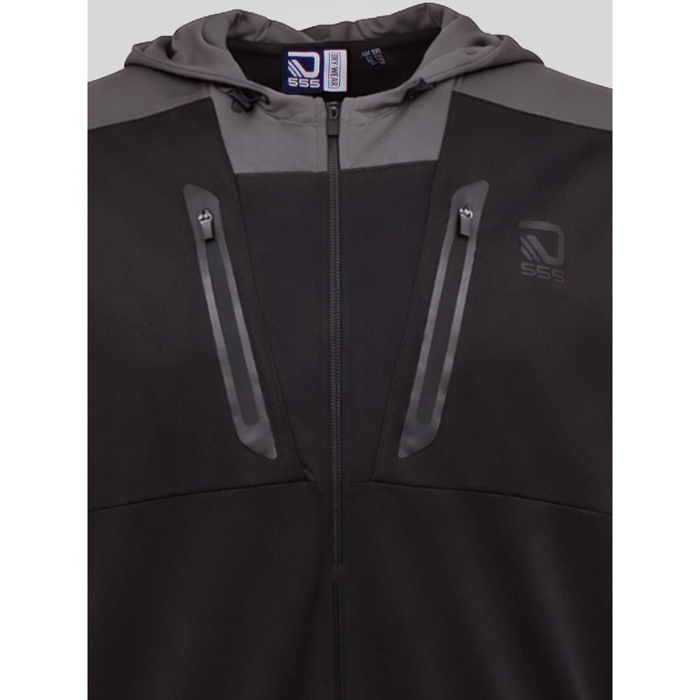 D555 Big Mens Dry wear Performance Hoodie with Full Zip RAFAEL 642006